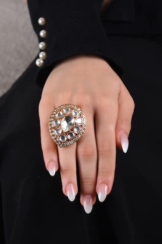 PREETI MOHAN Sinhayana Kundan Ring 