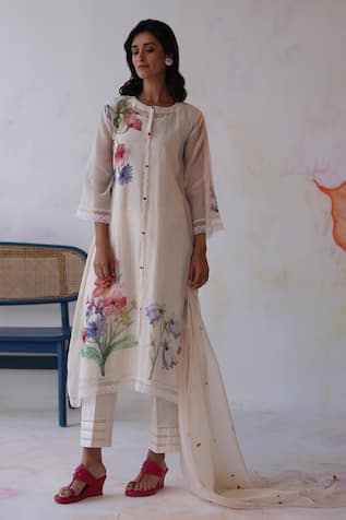 Begum Amaltas Hand Embroidered Kurta Set 