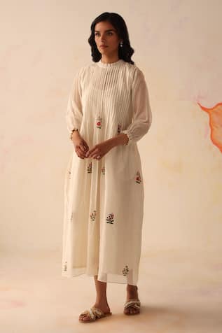 Begum Khubani Hand Embroidered Dress With Slip 