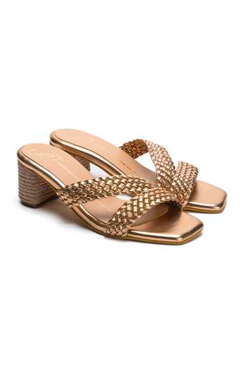 Nidhi Bhandari Braided Pattern Swarovski Block Heels 