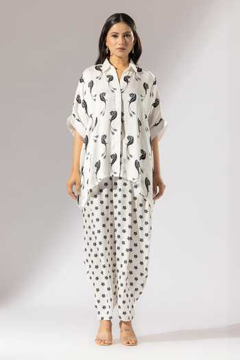 Thee Modern Roots Bird Paradise Print Boxy Shirt 