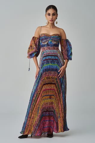 Saaksha & Kinni Anna Geometric Print Maxi Dress 