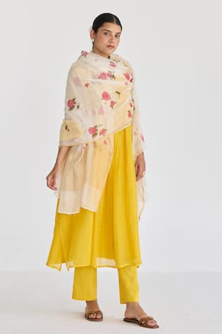 Juanita by Shubhda Solid A-Line Kurta Set 