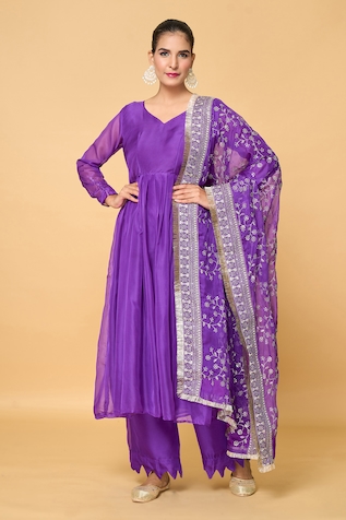 Adara Khan Gathered Anarkali Palazzo Set