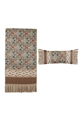Morrisson Embroidered Bed Runner & Cushion Set 