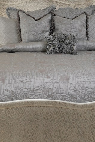Water Lily Embroidered Bedding Set 
