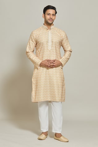 Vine Bloom Print Kurta Set 