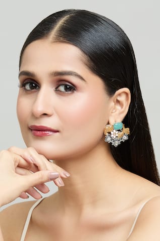 Samyukta Singhania Flower Cutwork Earrings 