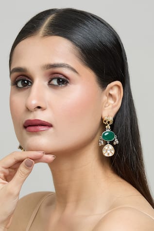 Carved Elephant Earrings 