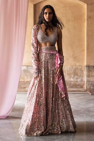 ANUSHKA KHANNA Gota Embroidered Lehenga Set 