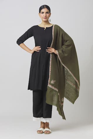 Sozni Butti Embroidered Pashmina Shawl 