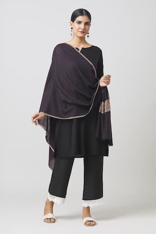 Toosh Kashmir Palladar Embroidered Pashmina Shawl 