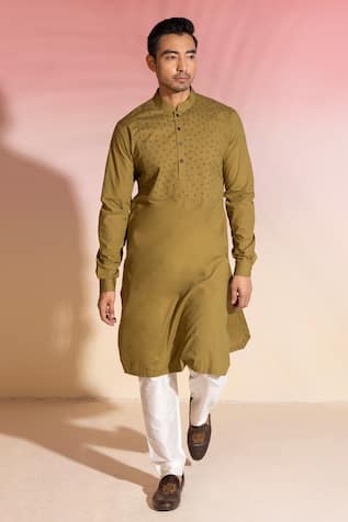 Seven Olea Cutdana Placement Embroidered Kurta 