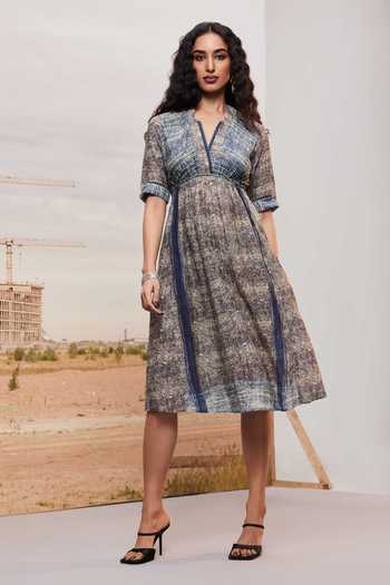 Ritu Kumar Mrinal Cotton Silk Printed Dress 