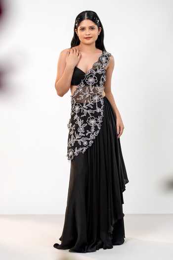 Aanchal Vijaywargi Midnight Bloom Lehenga Set 