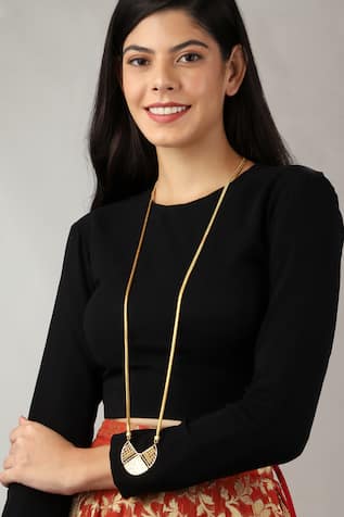 Maze Interwine Long Necklace 