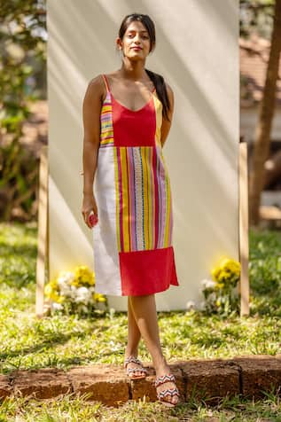 PRACHI KAMAT Portuguese Print Midi Dress 