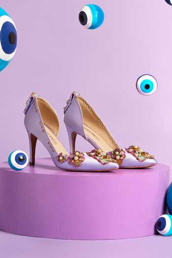 Papa Don't Preach Accessories Very Peri Embroidered Pumps 