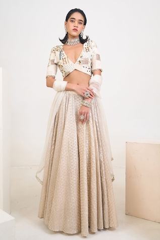 Rishi & Vibhuti Arnica Gota Work Lehenga Set