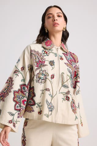 Chandrima Floral Embroidered Jacket 