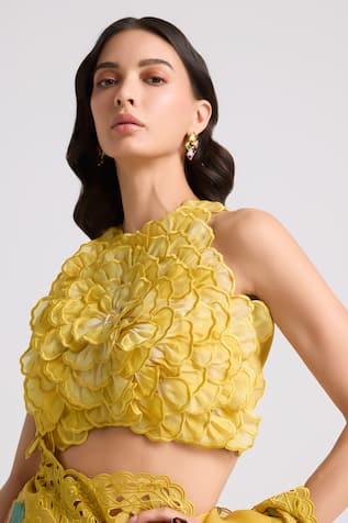 Chandrima Dahlia 3D Applique Top 