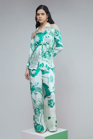 Studio Radical Blossom Print Shirt With Pant 