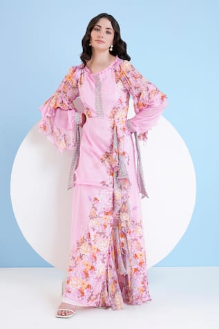 Mandira Wirk Resort Floral Print Maxi Dress 