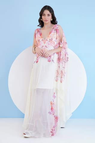 Mandira Wirk Hey Dey Floral Print Kaftan 