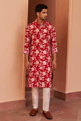 Chhavvi Aggarwal Flowery Print Kurta With Pant 