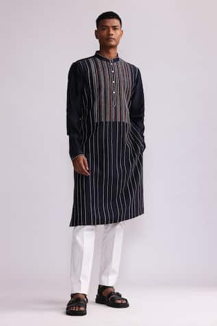 Terra Tribe Hand Embroidered Kurta & Pant Set 