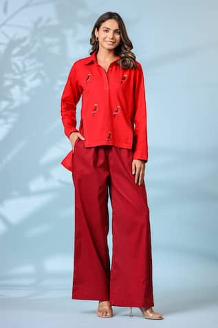 k-anshika Embroidered Shirt & Pant Set 