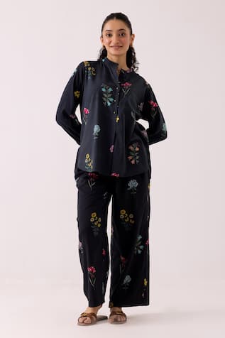 Label Shreya Sharma Floral Print Shirt With Pant 