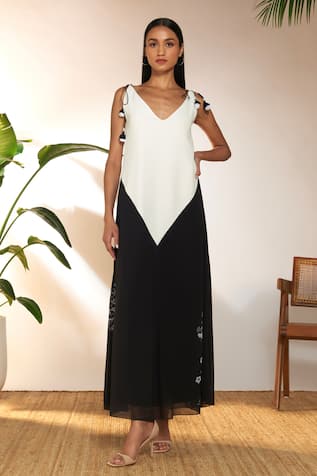 Masaba Color Block Tropicool Spaghetti Dress 