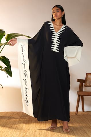 Masaba Slogan Print Kaftan 