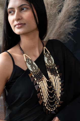 Prism Crest Multi Layered Long Necklace 