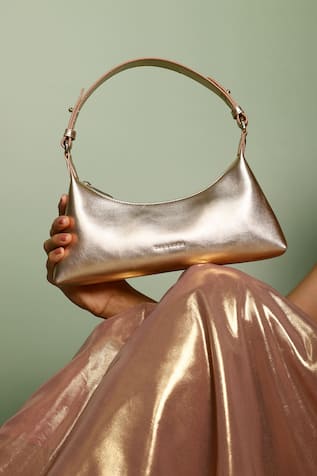 Tan & Loom Skinny Metallic Baguette Bag 