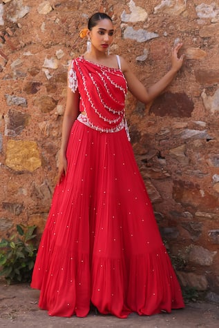 Seema Thukral Disha Embroidered Choli & Skirt Set 