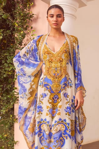 Zariaah Santorini Sunkiss Print Cape 