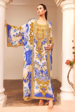 Zariaah Floral Print Kaftan 