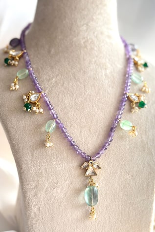 Crystal Embellished Pendant Necklace 