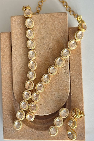 Crystal Embellished Necklace Set 
