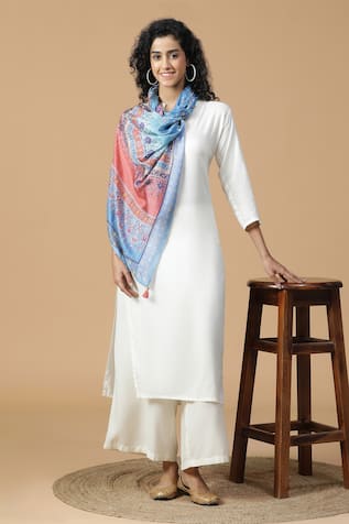 SHINGORA Abstract Pattern Silk Stole 