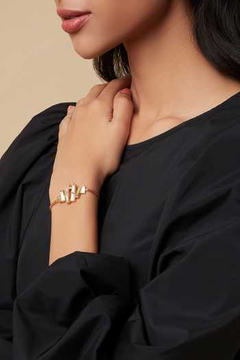 Isharya Abstract Mirror Studded Bracelet 