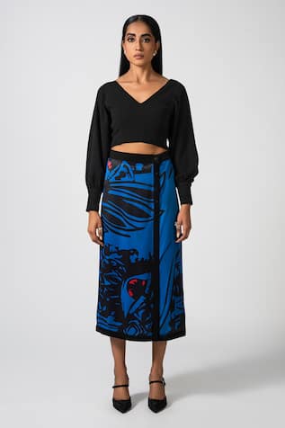 Pocketful Of Cherrie Chic Visions POC Wrap Skirt 