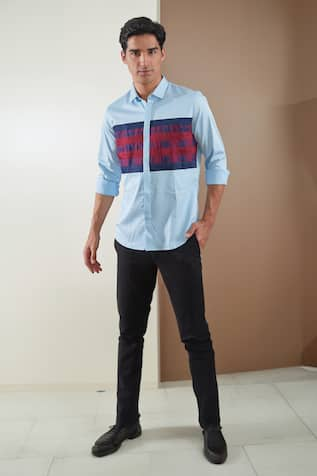 HeSpoke Checkers Color Block Shirt 