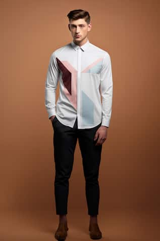 HeSpoke Color Theory Color Blocked Shirt 