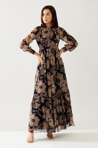 KoAi Flower Print Maxi Dress 