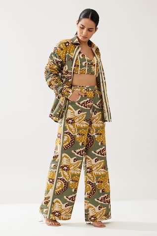 Koai Botanical Print Flared Pant 