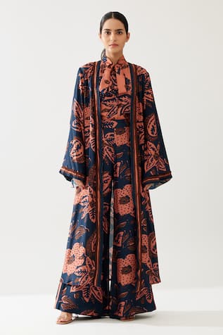 KoAi Fleur Magic Print Long Kimono Cape 