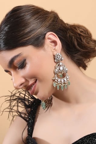Kundan Embellished Chandbalis 